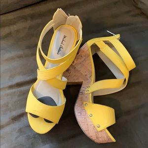 Michael Antonio criss-cross studded wedges